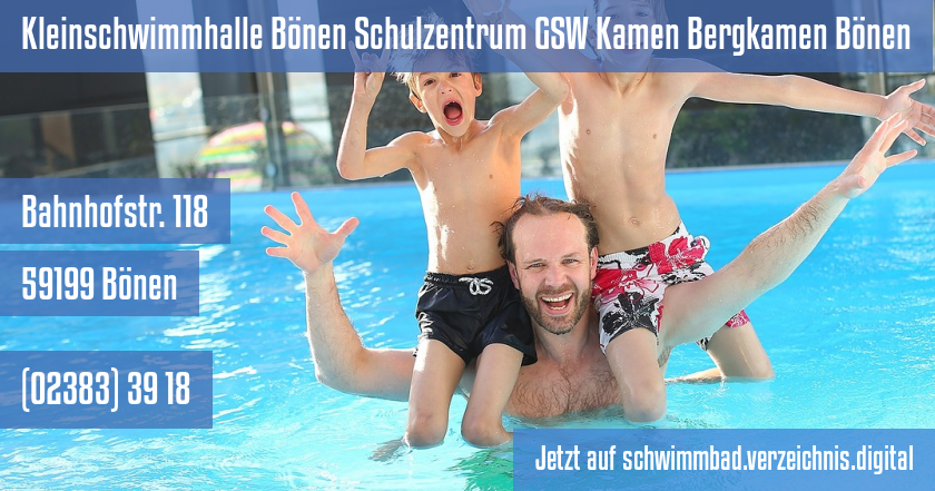 Kleinschwimmhalle Bönen Schulzentrum GSW Kamen Bergkamen Bönen auf schwimmbad.verzeichnis.digital